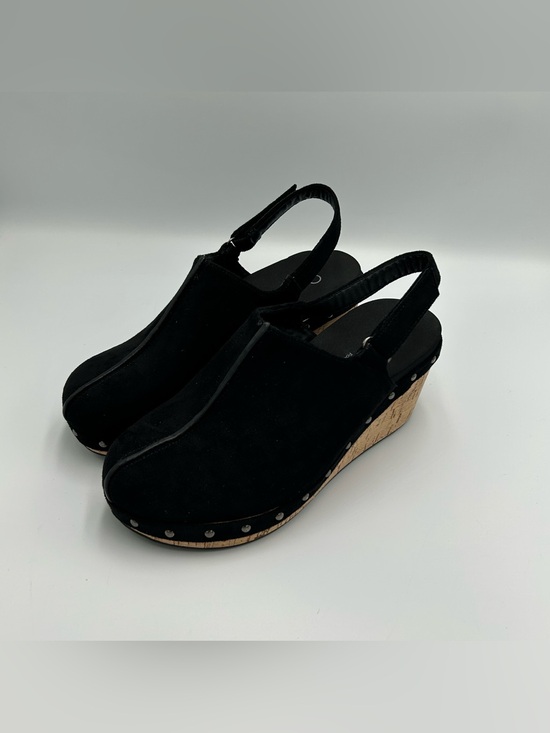 Corkys Shoes - Corkys Make Em Blush Studded Slingback Clogs Wedge Heels Shoes Size 6